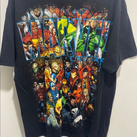 VINTAGE Marvel Comics Mad Engine Civil War All Characters Men T-shirt XL - Picture 3 of 5